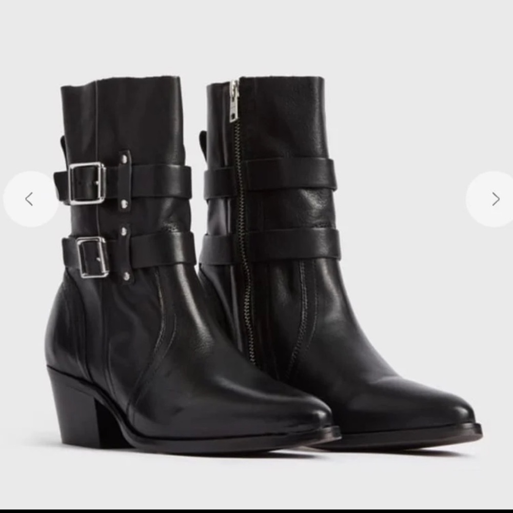 All Saints Black Ankle Boots